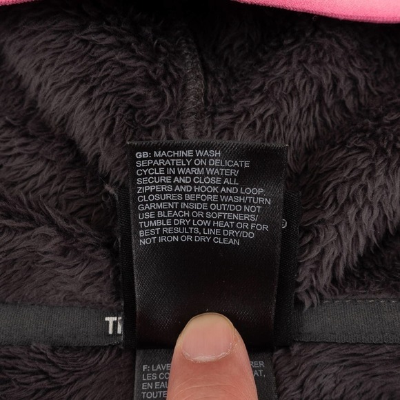 The North Face Fleece Hoodie Jacket Girl's Large Black - Picture 8 of 10